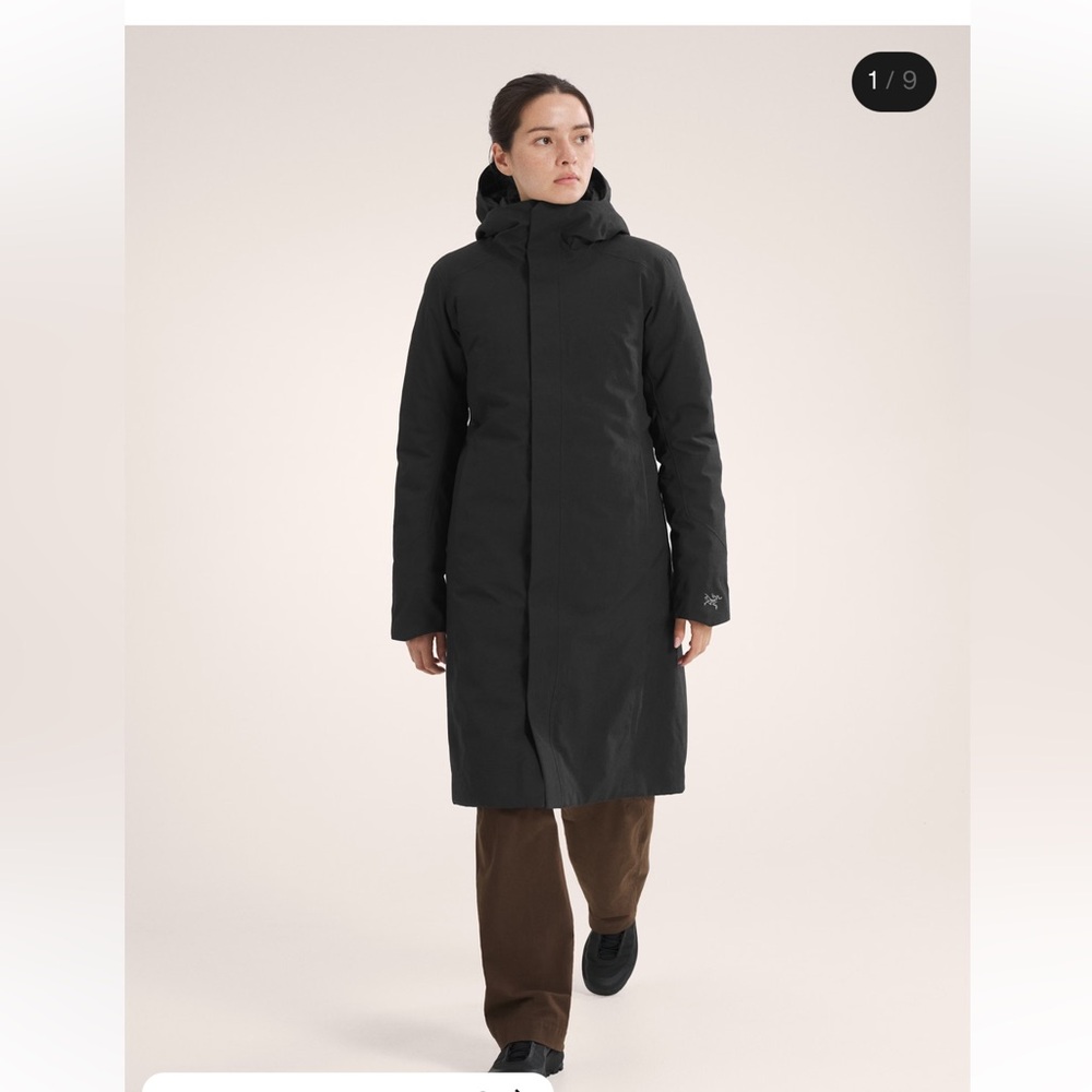 Arc’teryx PATERA Gore Tex PARKA WOMEN'S long black jacket coat, size XL